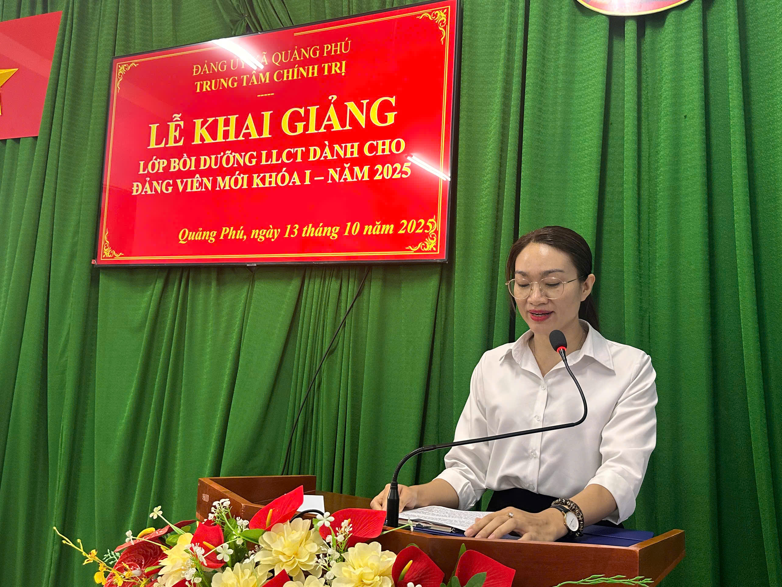 Khai giảng lớp bồi dưỡng lý luận chính trị dành cho đảng viên mới khóa I năm 2025